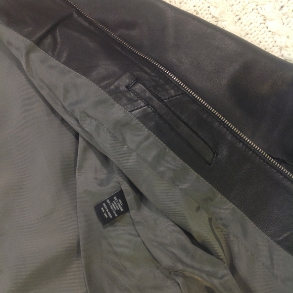 Michael Kors Collarless Leather Jacket - Picture 5 of 7